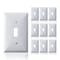 Faith Standard Size 4.53in X 2.76in Polycarbonate Thermo Plastic Light Switch Plates, 1-Gang, White, 10PK TWP1-WH-10 - alternate 1